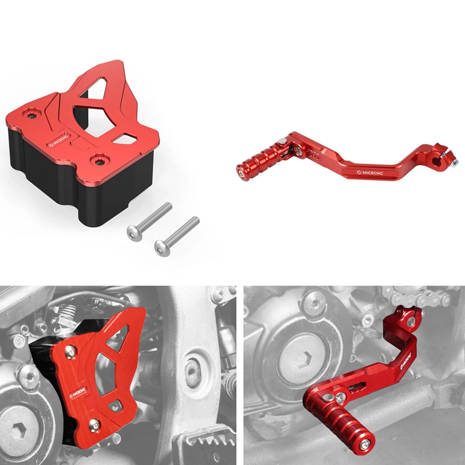 ATV Engine Case Saver Chain Guide Guard+ Folding Shift Lever For Yamaha YFZ450R
