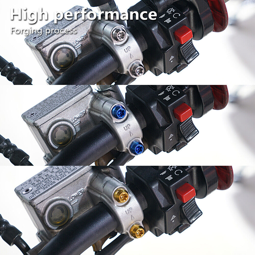 M6X25 Titanium Alloy Bolt Screw Set Universal For Motorcycles Handlebars Grips