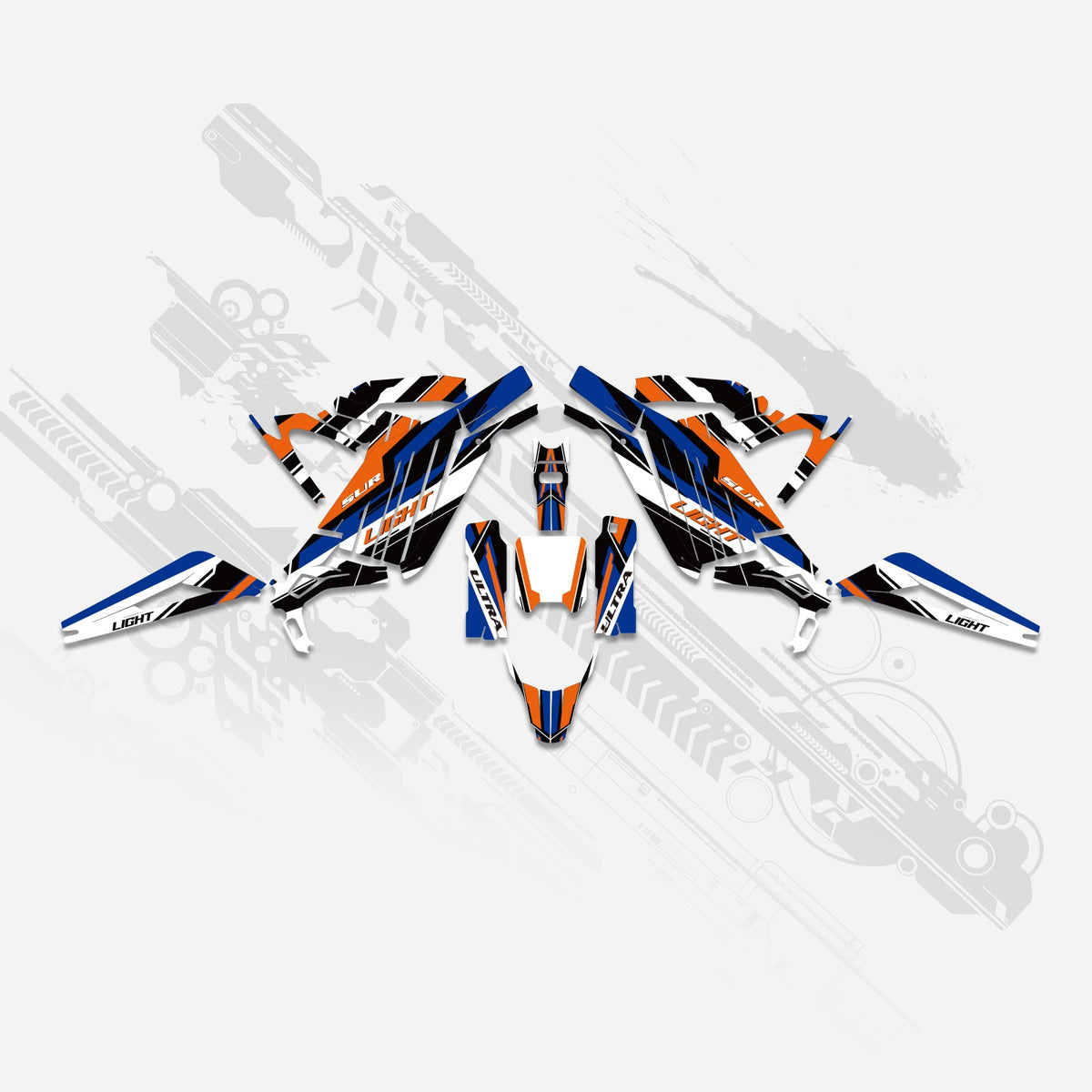 Electric Dirt Bike Full Graphics Decals Stickers Kit For Surron Light