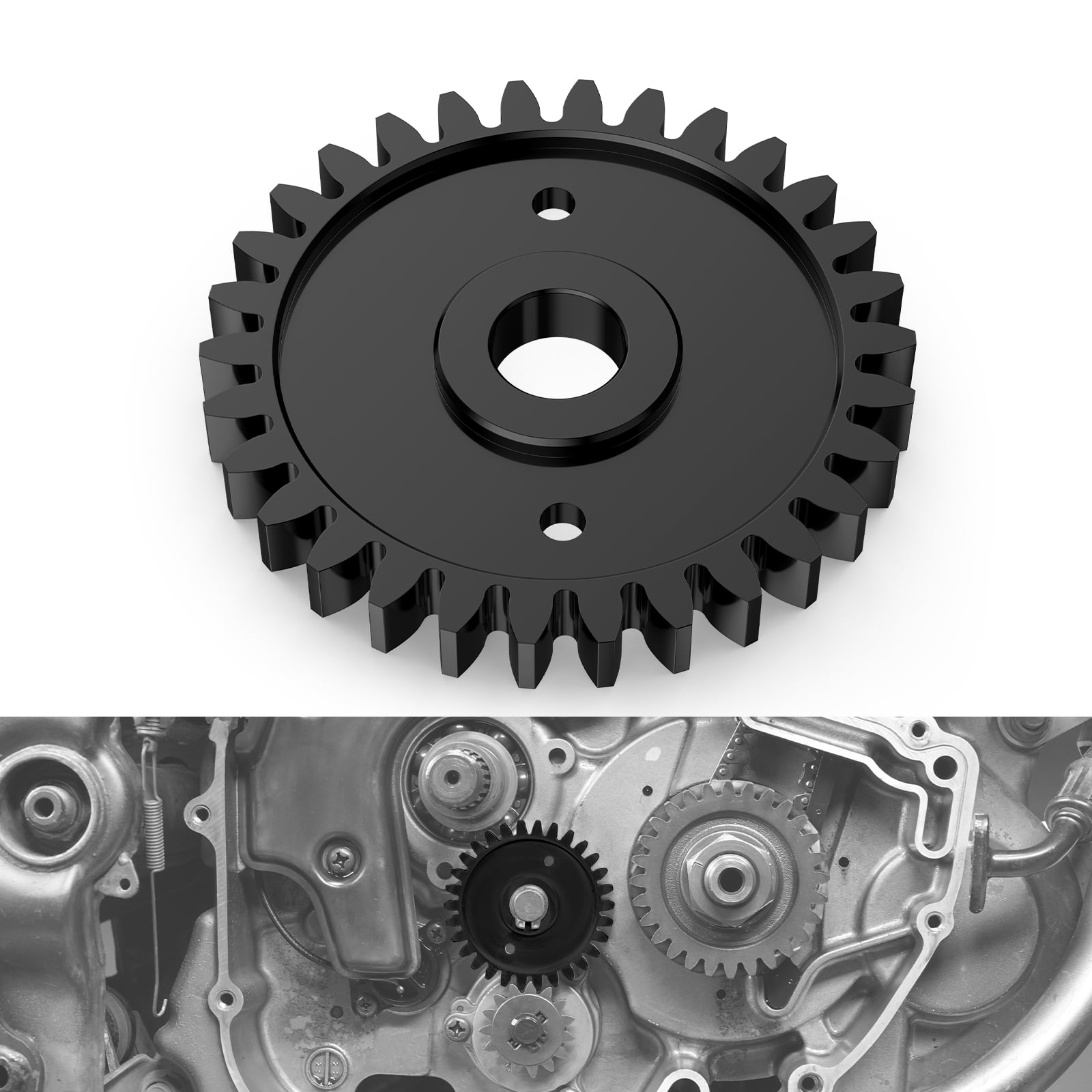 7075 Aluminum Engine Oil Pump Idler Gear CNC For Suzuki DR650 S / SE 1996–2025