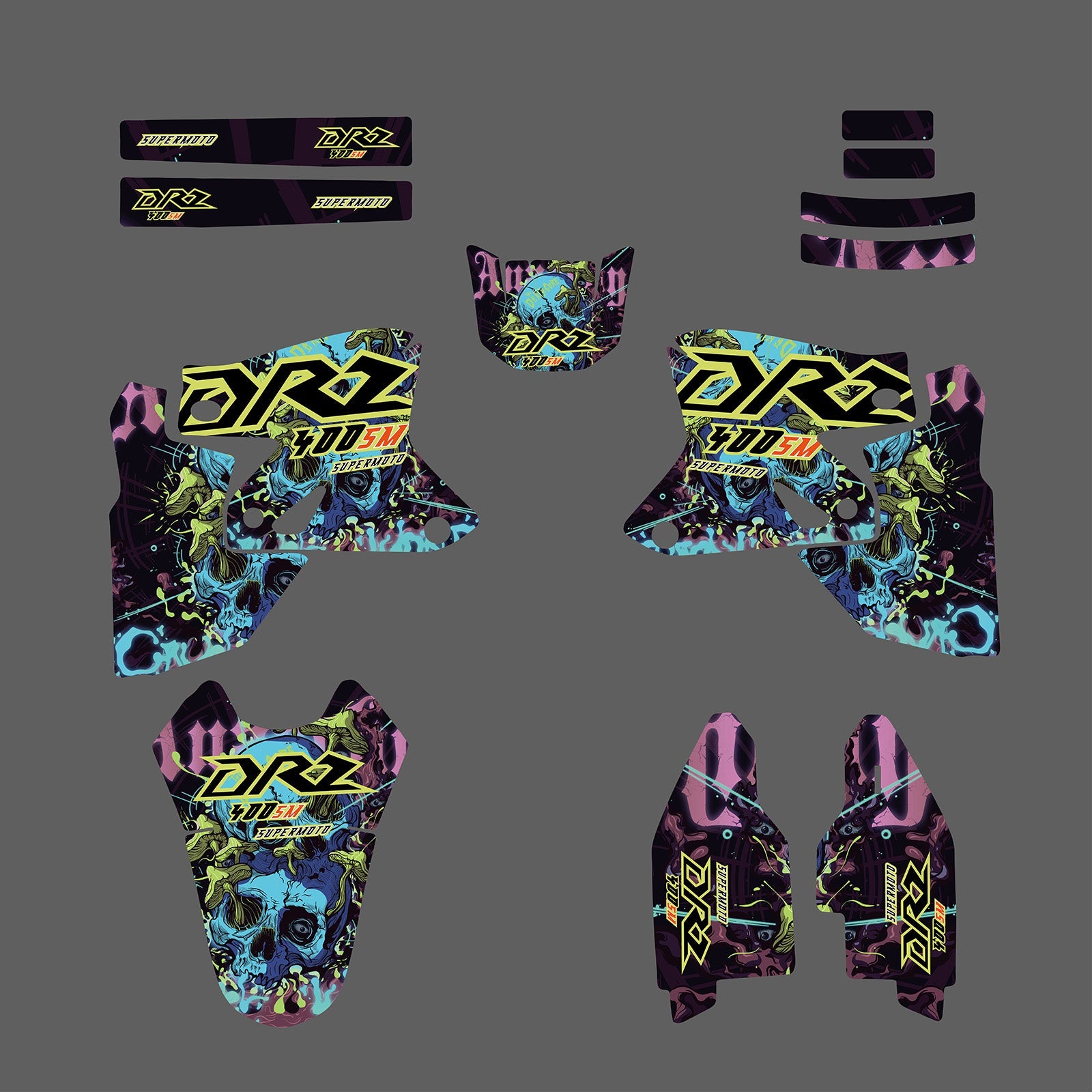 Motorcycle Full Graphic Decals Stickers Kit For Suzuki DRZ400SM 2000-2020