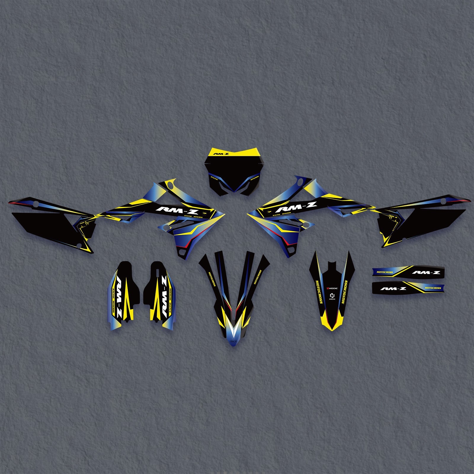 Full Graphics Decals Stickers Set For SUZUKI RMZ250 19-25 RMZ450 18-25