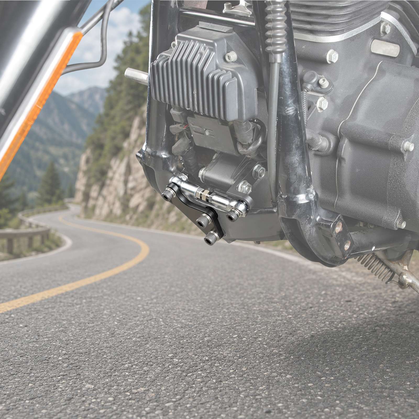 Swingarm Flex Reduction Chassis Stabilizer Kit for Harley Dyna Fat Bob Street Wide Glide 1999-2017