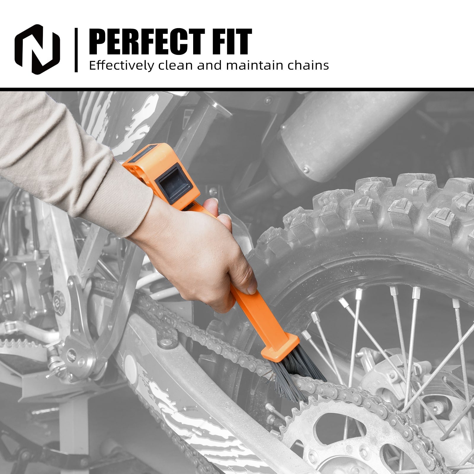 Gear Chain Cleaning Brush Wash Scrubber Tool For KTM 350 500 EXC-F
