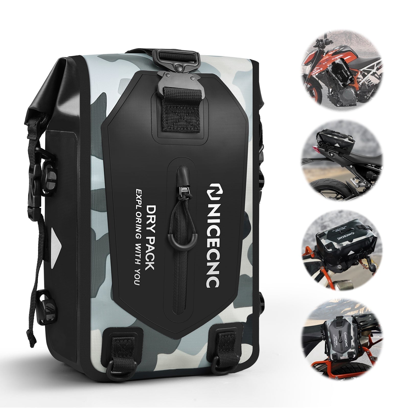 Universal Crash Bar Bag Motorcycle 7L Dry Luggage Bag(Only Ship to US)