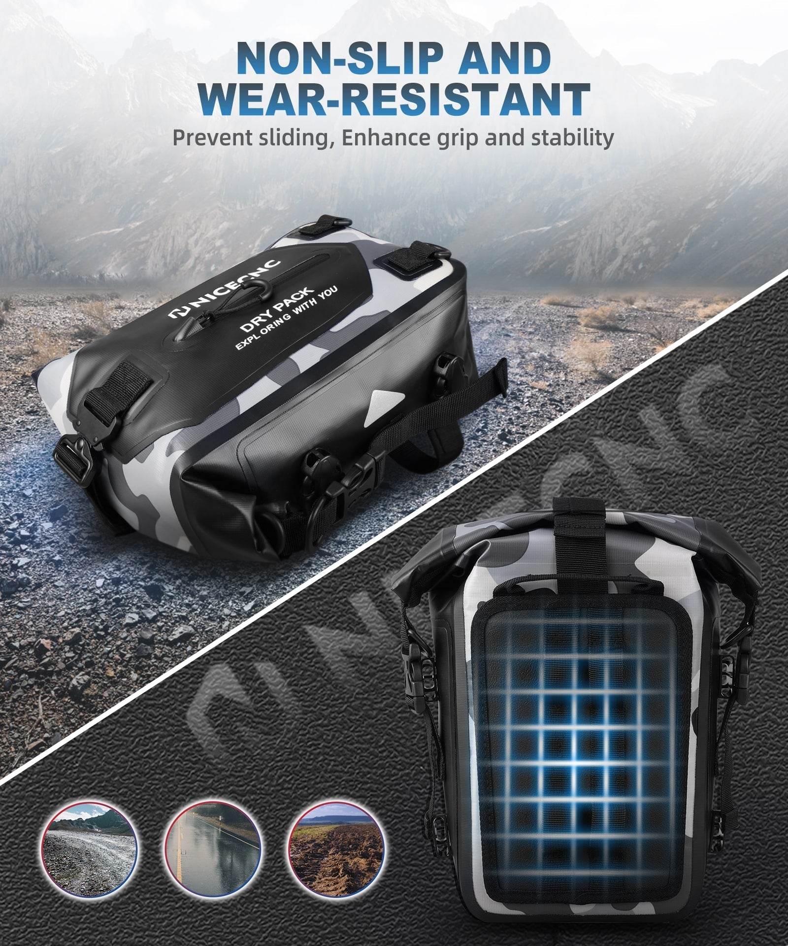Universal Crash Bar Bag Motorcycle 7L Dry Luggage Bag(Only Ship to US)
