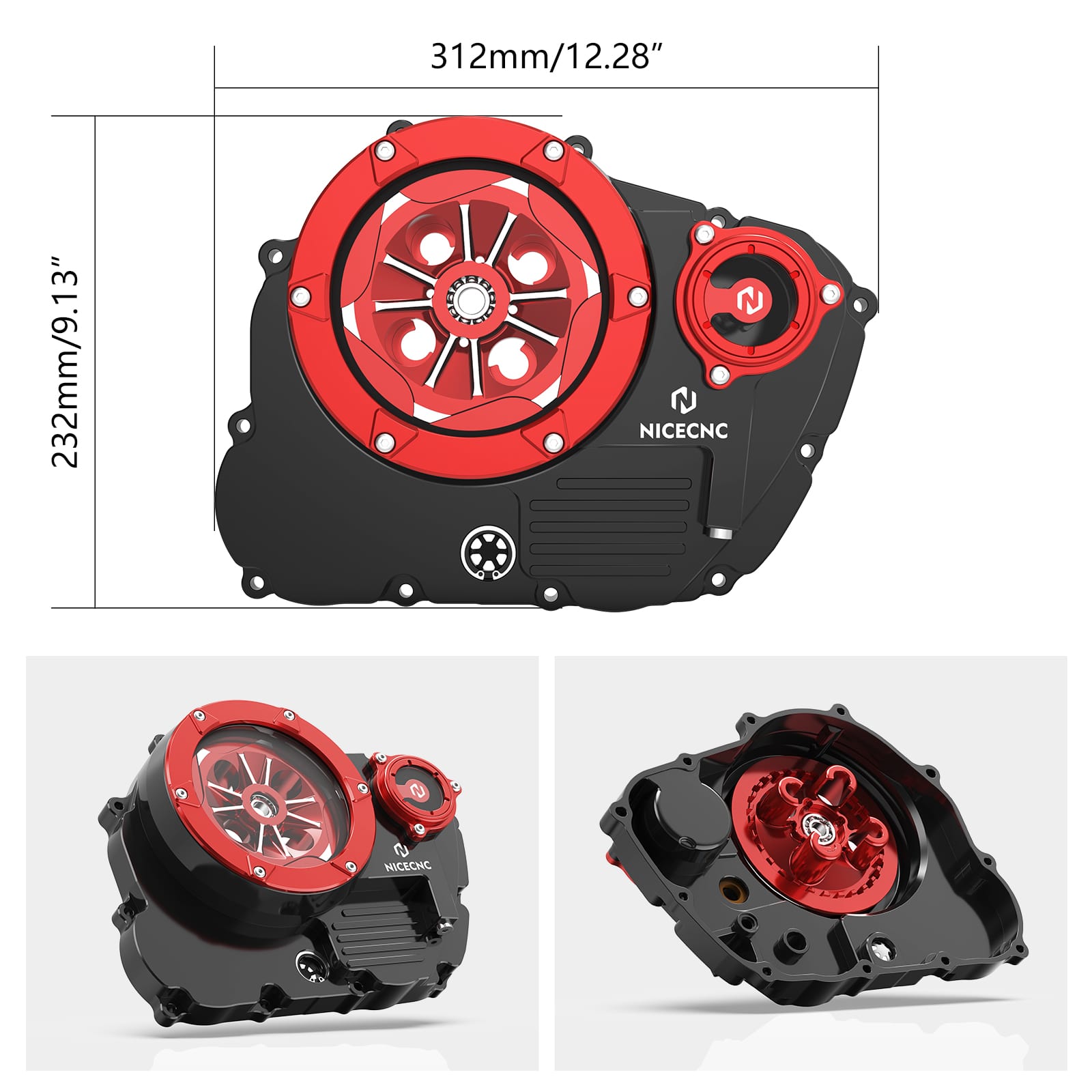Transparent Right Engine Clutch Cover For Honda XR650L 1993-2025