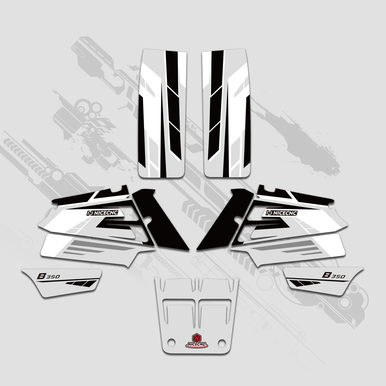 ATV Full Graphics Decals Stickers Kit For YAMAHA BANSHEE 350 1987-2006