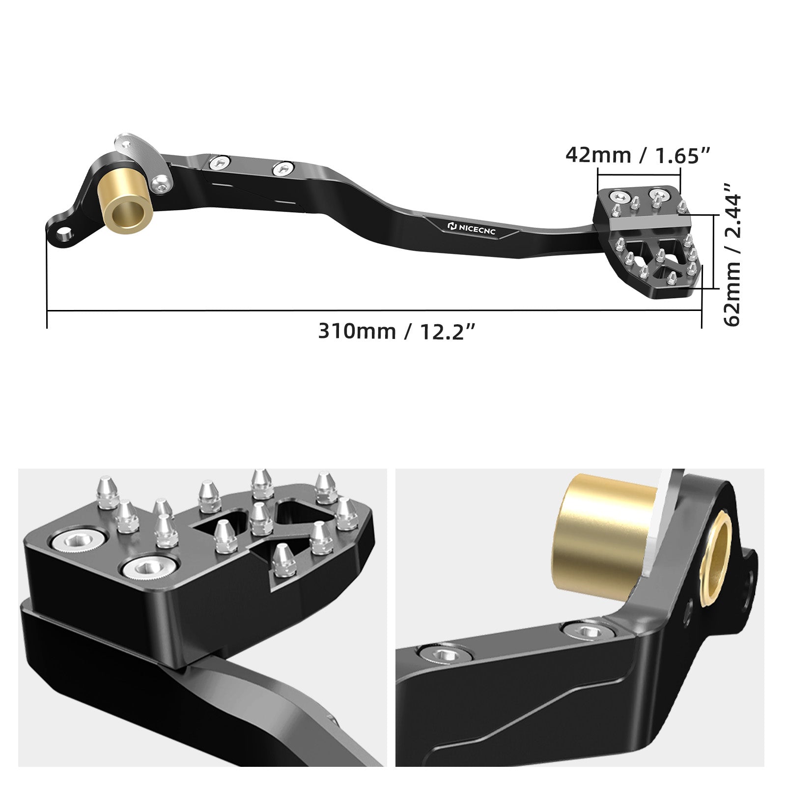 ATV 10MM Adjustable Rear Brake Pedal Lever For Yamaha Banshee 350