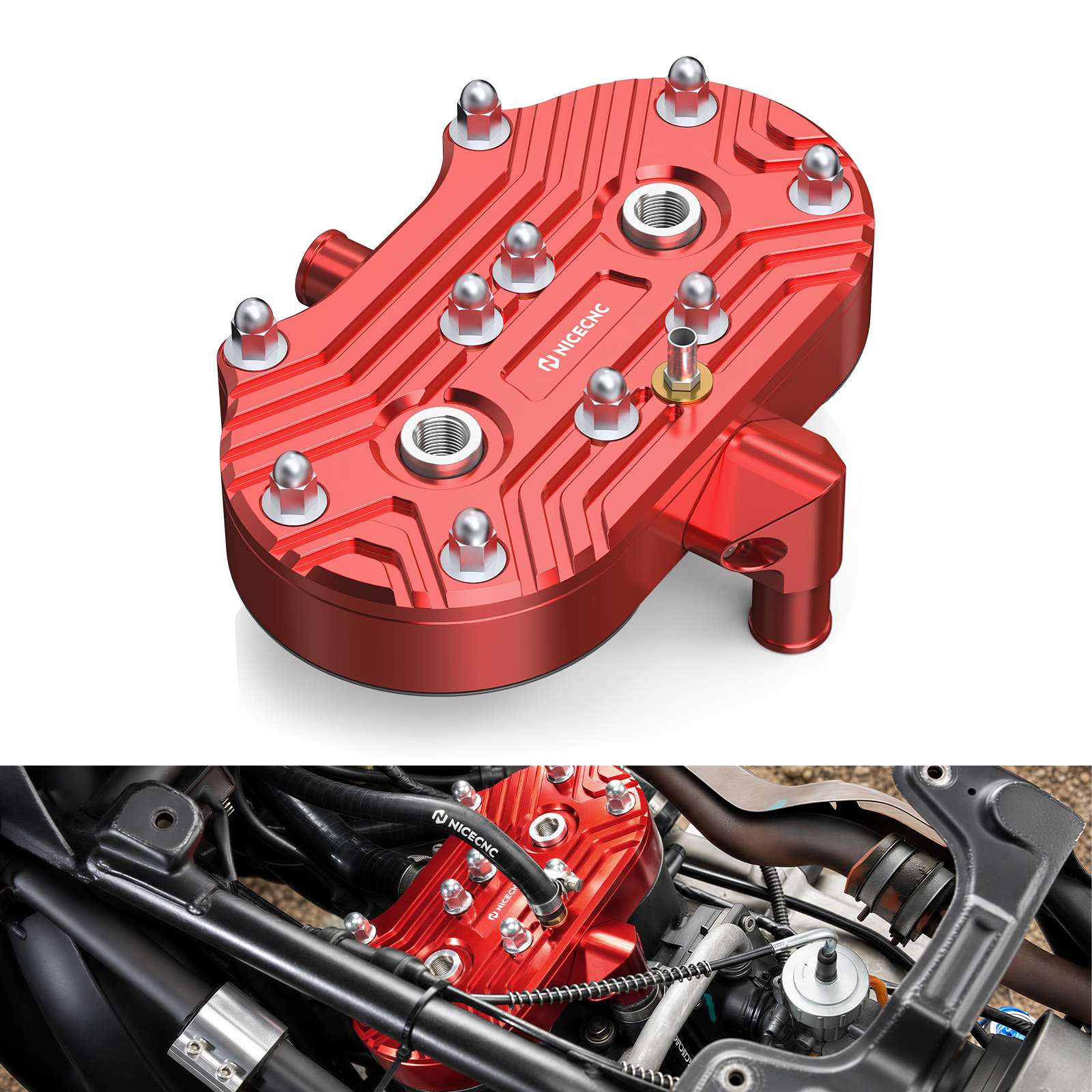 21CC Dome Finned Cylinder Head for Yamaha Banshee 350