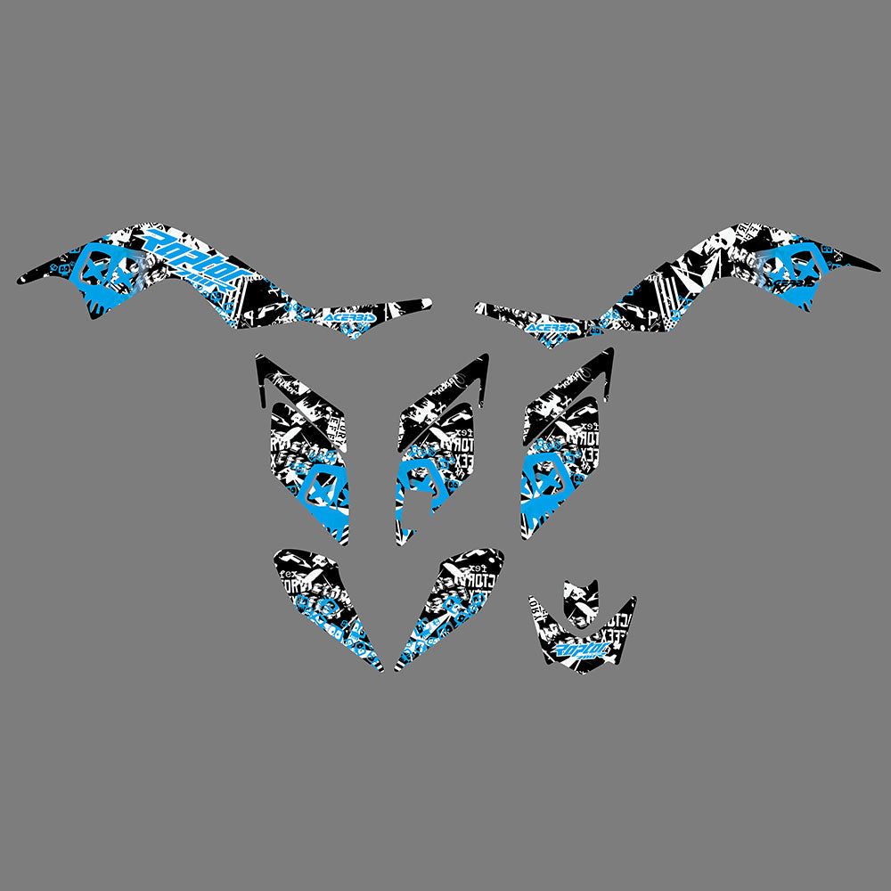 ATV Graphics Stickers Decals Kit For Yamaha Raptor 700 700R 2006-2012