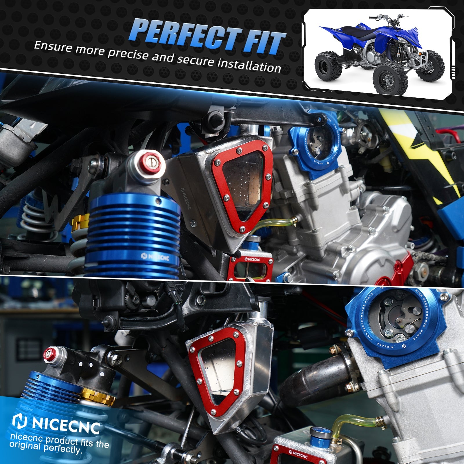 Transparent Overflow Coolant Radiator Recovery Tank For Yamaha Raptor 700 700R