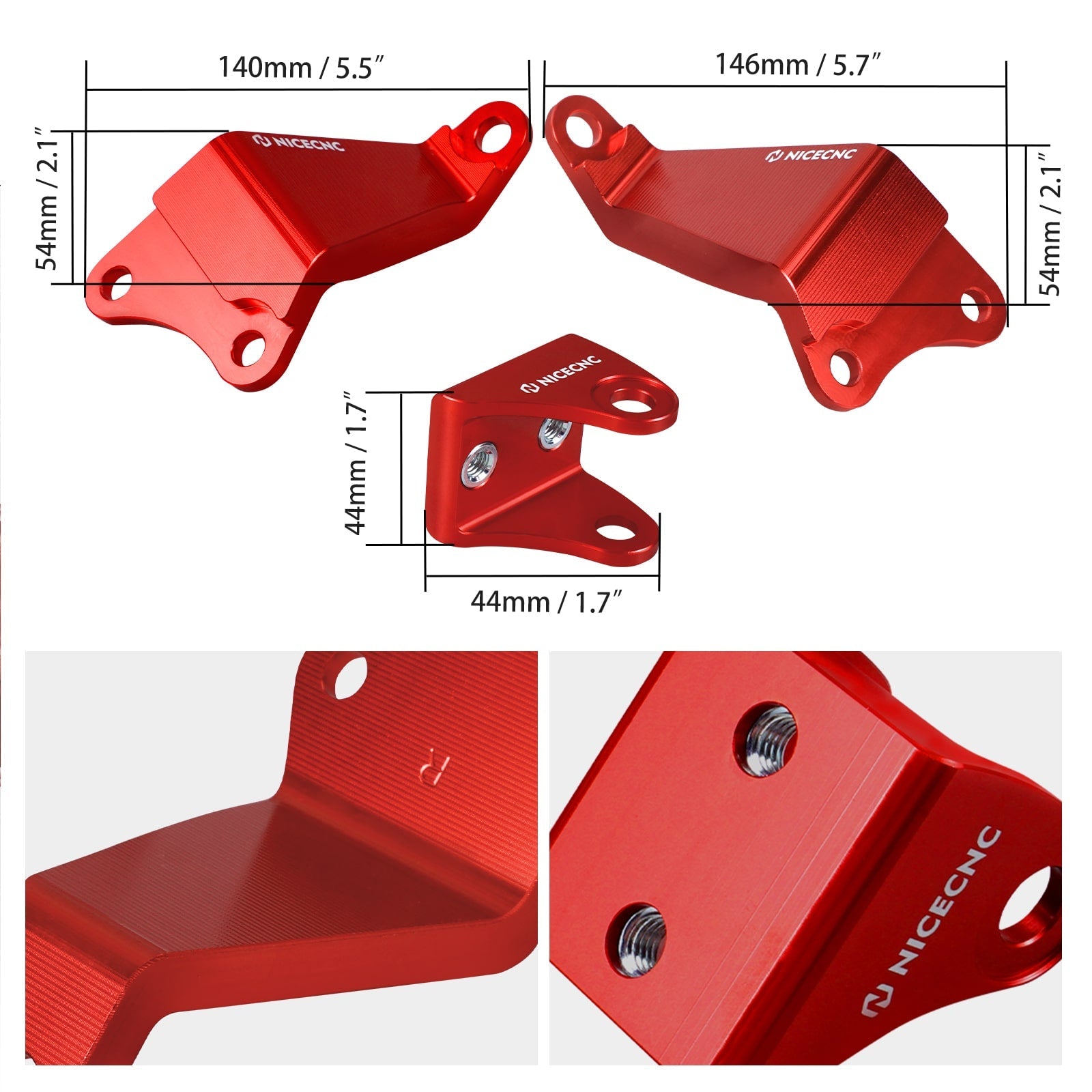 ATV Engine Stay Mounting Holder Brackets Kit For Yamaha Raptor 700 700R