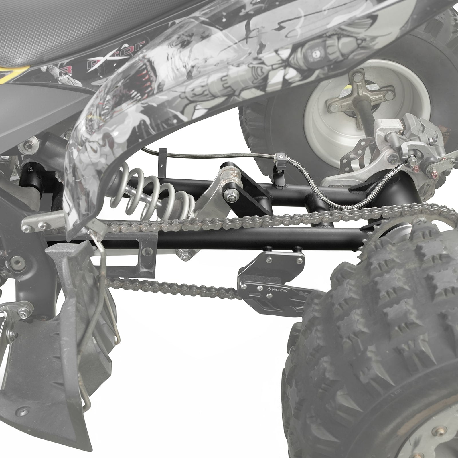 ATV Extended +6" Length Rear Swingarm For Yamaha Raptor 700 700R 2006-2026