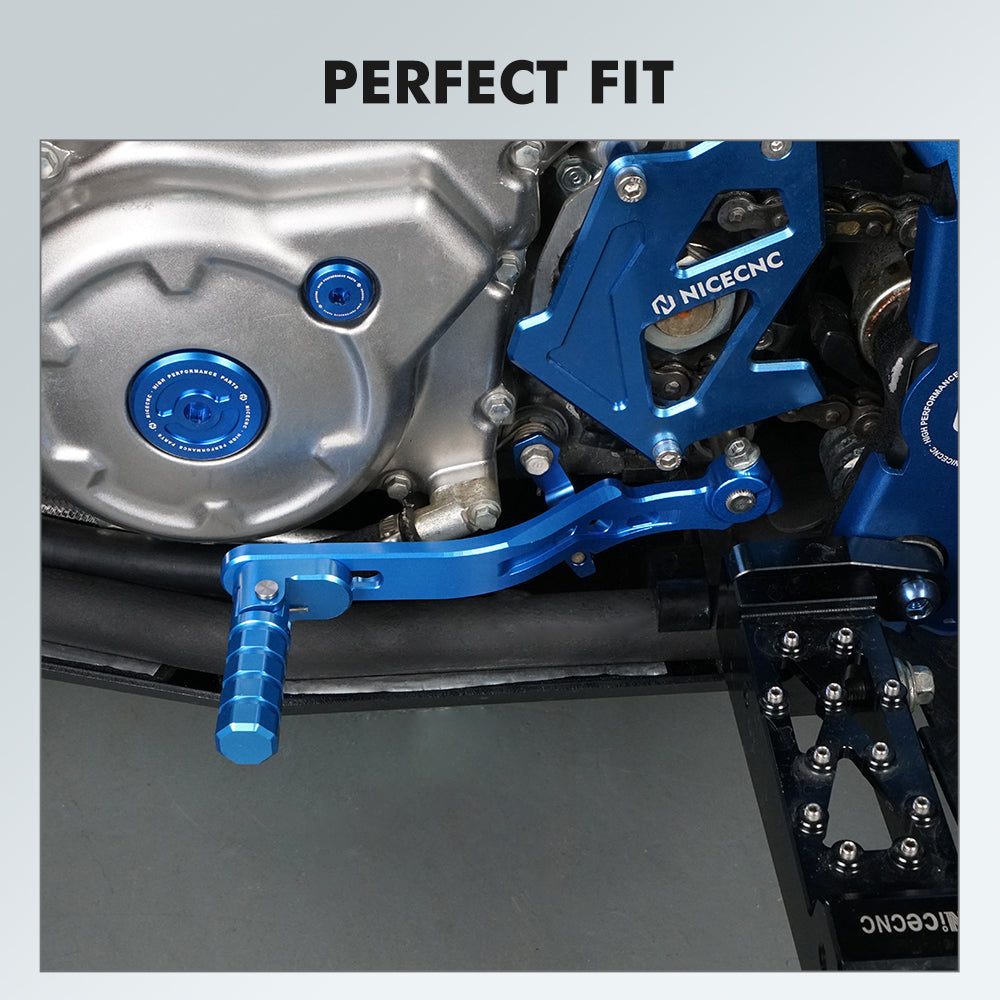 ATV Folding Shift Lever + Adjustable Rear Foot Brake Pedal For Yamaha Raptor 700 R 13-26
