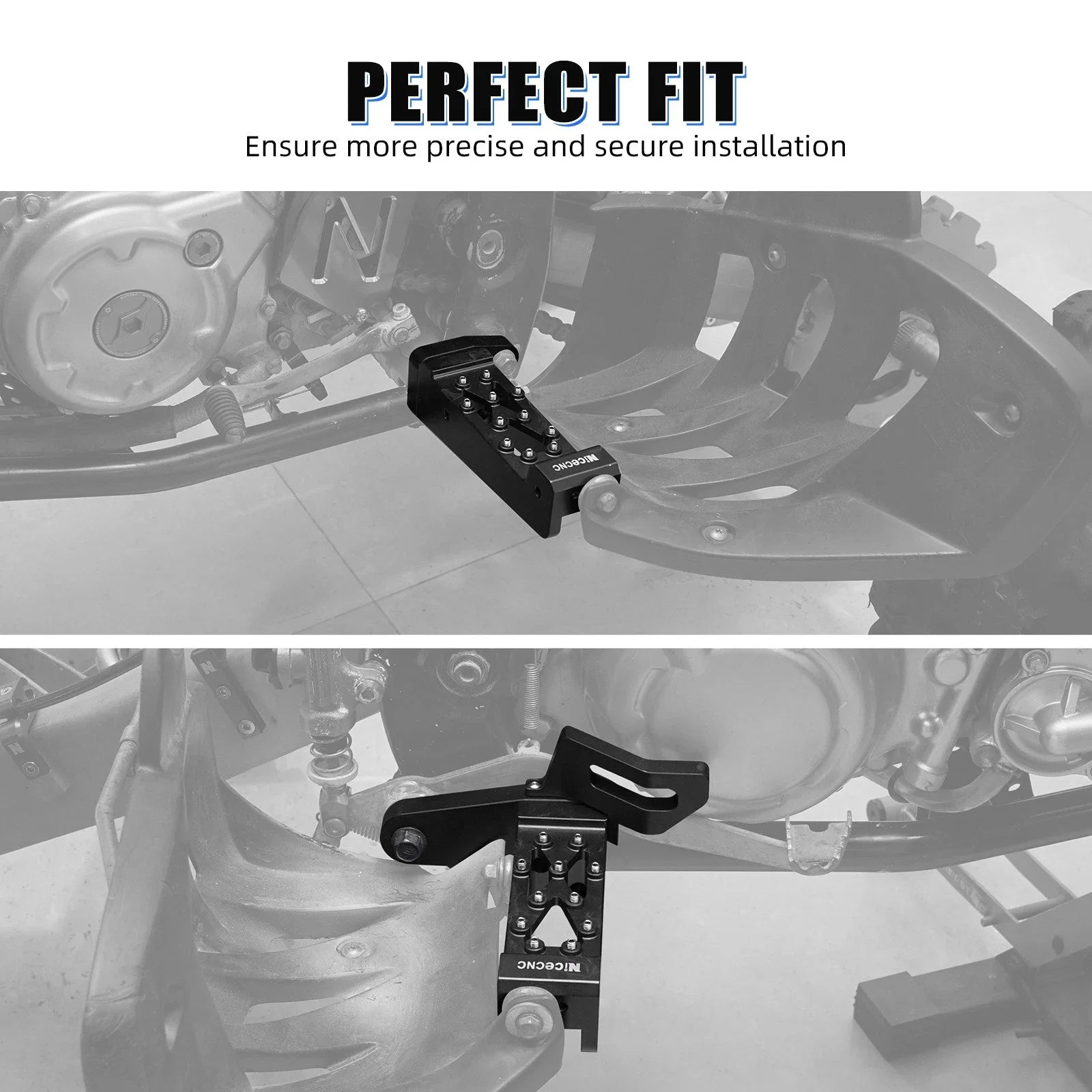ATV Foot Pegs Footrest Pedals Assembly Kit For Yamaha Raptor 700 700R 2006-2023