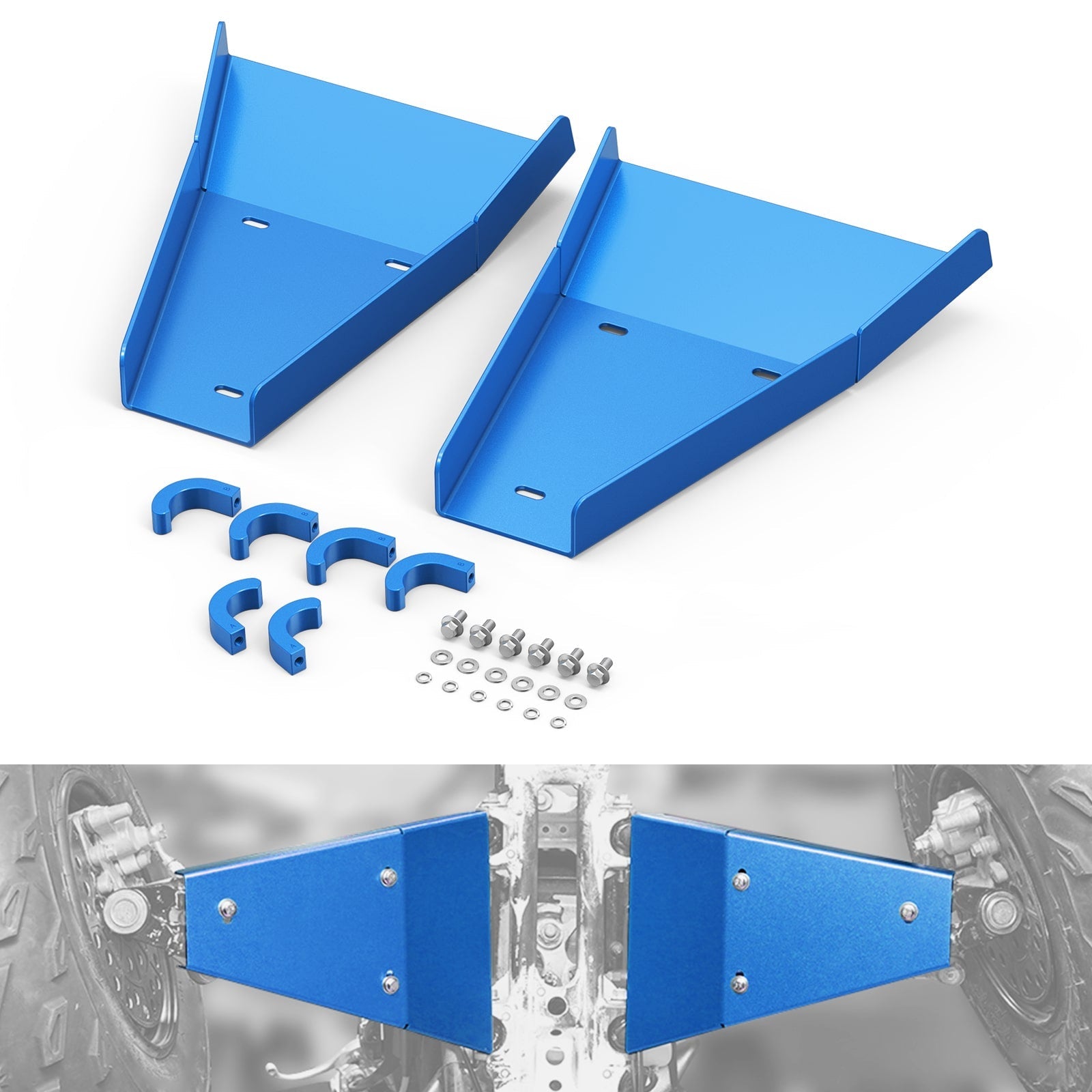 ATV Front A-Arm Guards Skid Plate Covers For Yamaha Raptor 700 700R 2006-2026