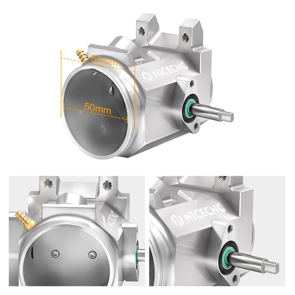 ATV 50MM Diameter Throttle Body Assembly Kit For Yamaha Raptor 700 700R