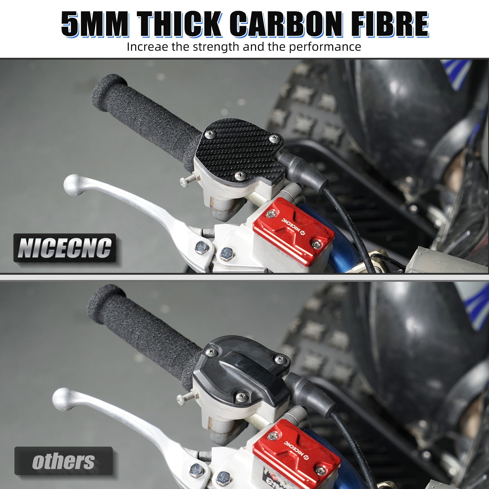 ATV Carbon Fiber Throttle Cover Gear Cap For Yamaha Raptor 700 R YFZ450R 2009-2026