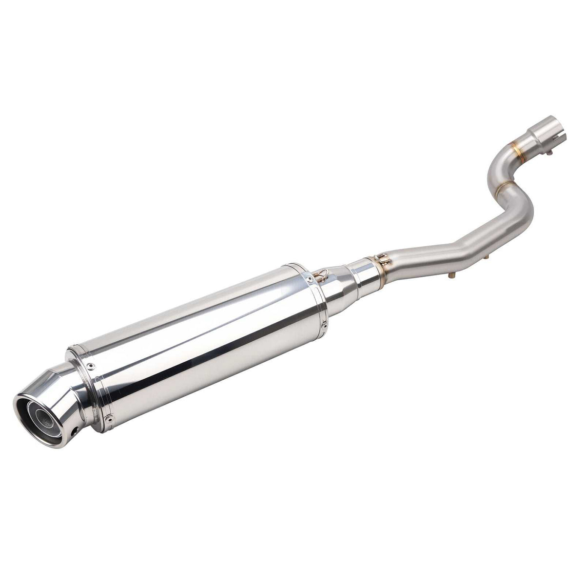 High-Exit Exhaust System Mid-Pipe + Muffler For Yamaha Tenere 700 2019-2024