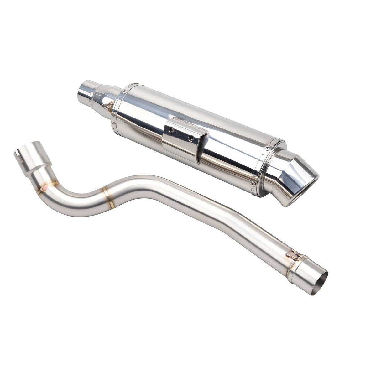 High-Exit Exhaust System Mid-Pipe + Muffler For Yamaha Tenere 700 2019-2024