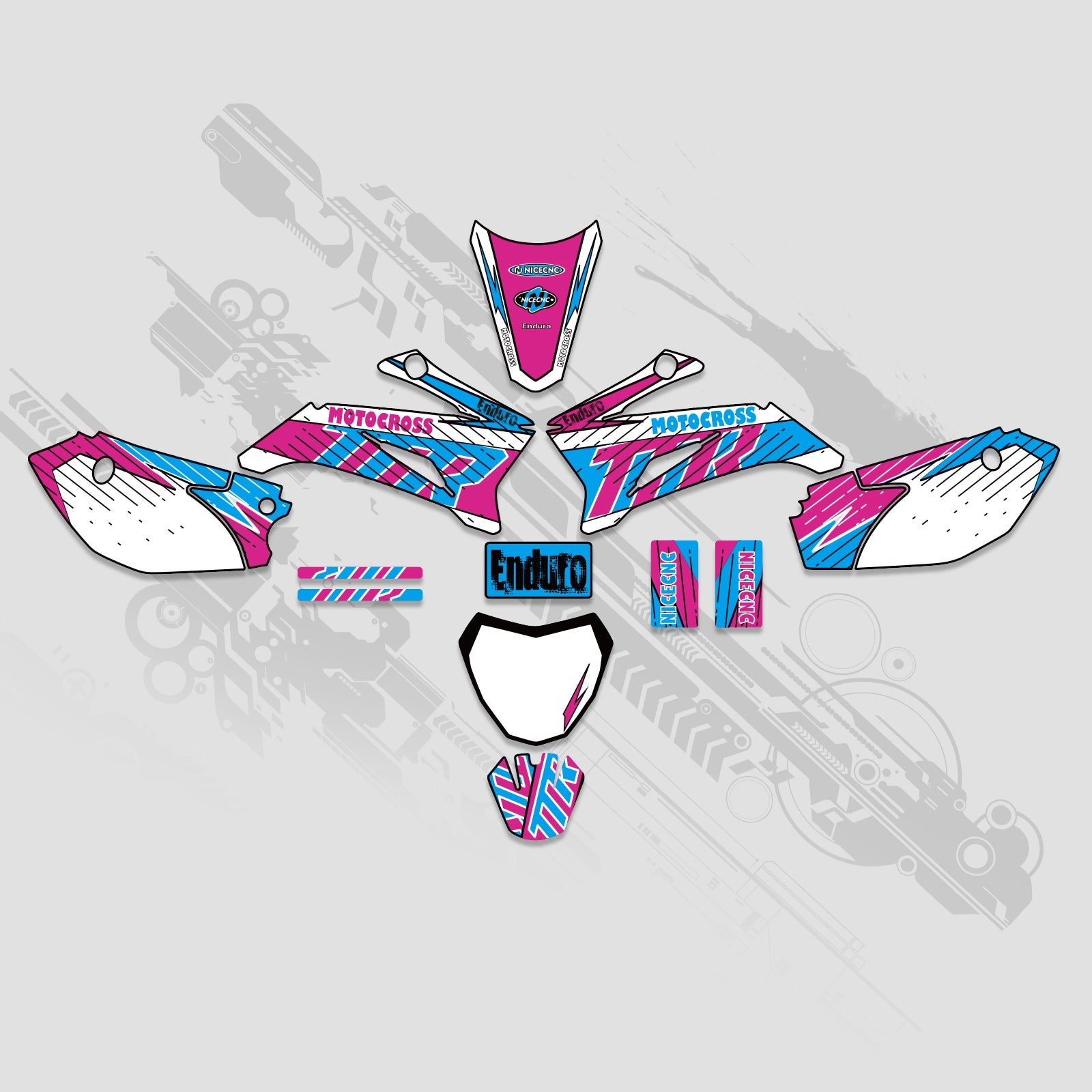 Motorcycle Full Graphics Decals Stickers Set For YAMAHA TTR110 ALL YEARS