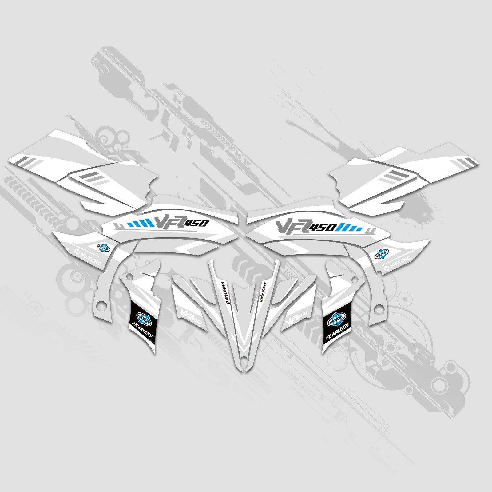 ATV Full Graphics Decals Stickers Set For YAMAHA YFZ450R YFZ450X 2009-2013