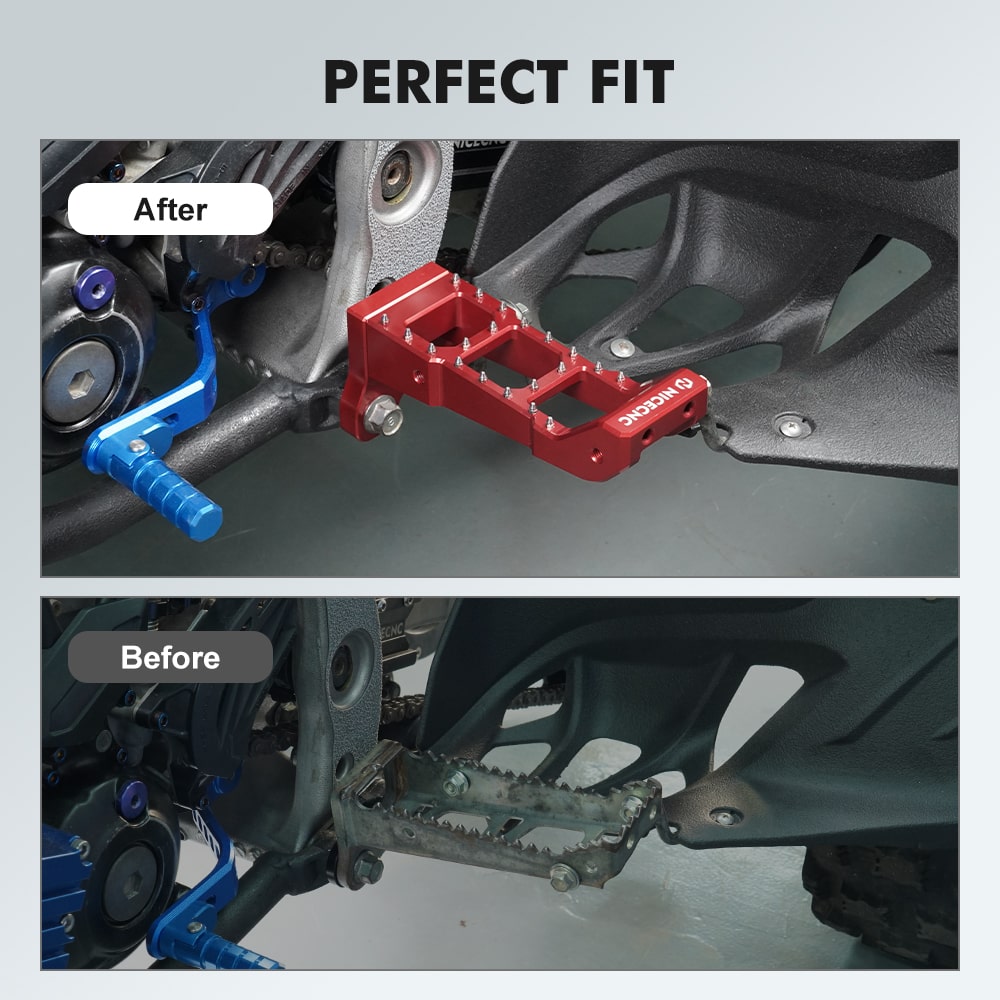 ATV Foot Pegs Footrest Pedals Assembly Kit For Yamaha YFZ450R YFZ450X