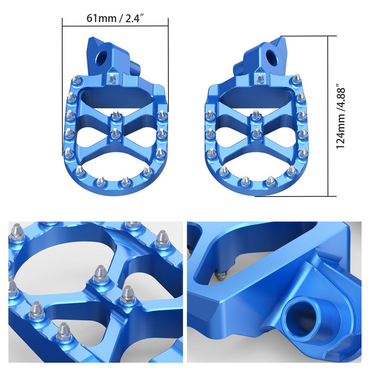 Forged Foot Pegs For Yamaha YZ250F 24-26 YZ450F 23-26 WR450F 24-25