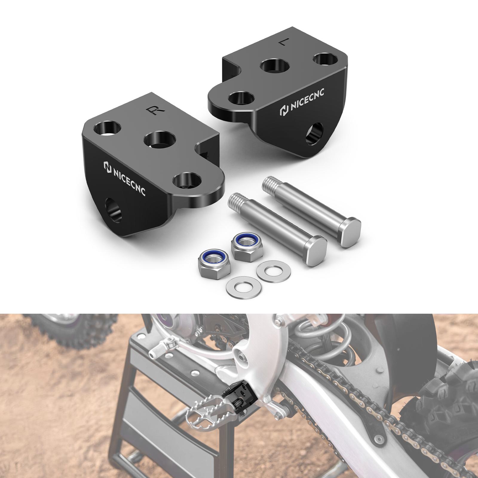 Foot Peg Offset 5mm Lowering Mount Brackets For Yamaha YZ250F 24-26 YZ450F 23-26