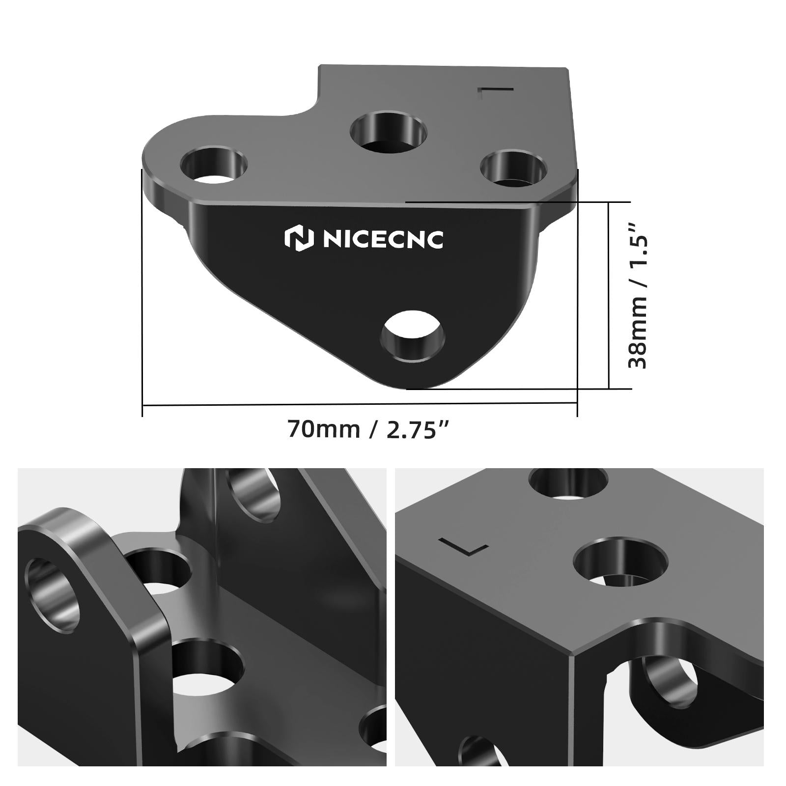 Foot Peg Offset 5mm Lowering Mount Brackets For Yamaha YZ250F 24-26 YZ450F 23-26
