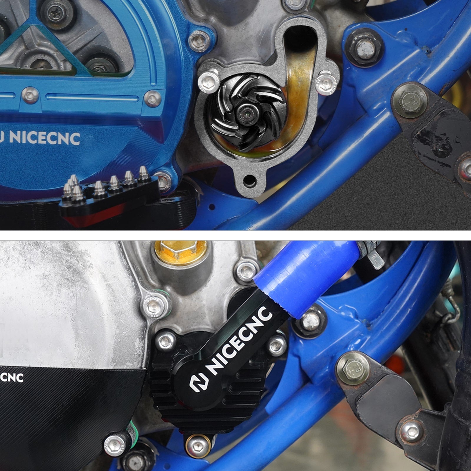Water Pump Cover and Oversized Impeller Cooler Kit For Yamaha YZ85 2002-2018
